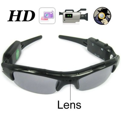 1280 x 720P 5.0MP Hidden Camera Sunglasses Eyewear DVR Support TF Card